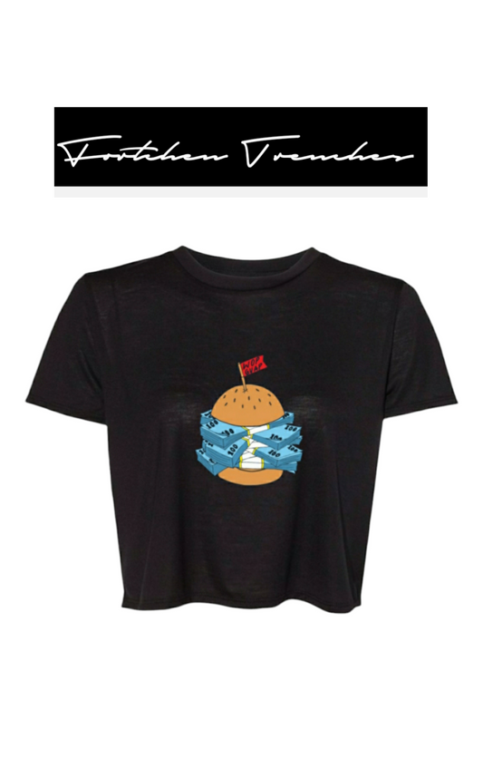 $HUNGRY (WOP GUAP) CROP BLK